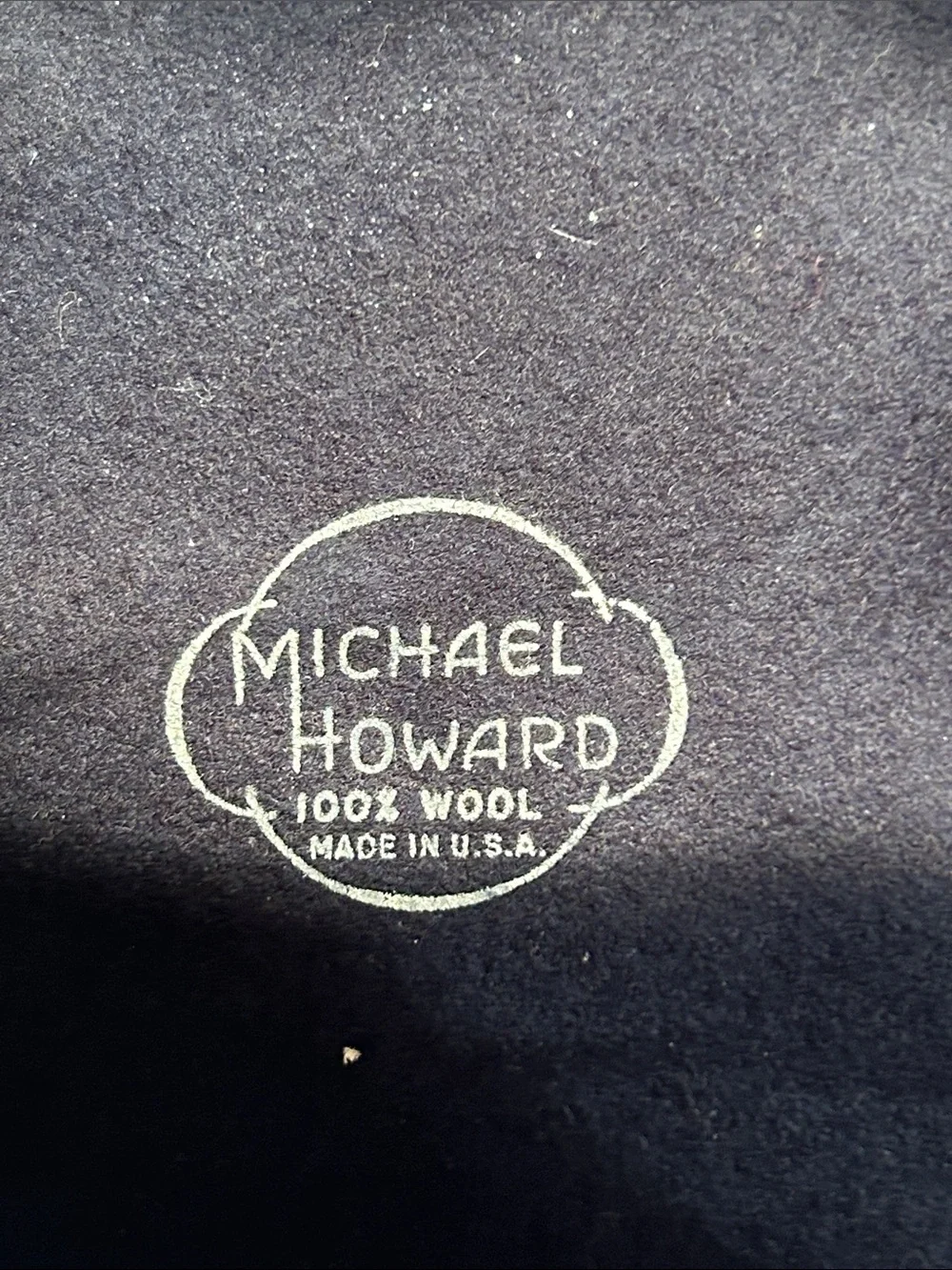 Michael Howard NWT Navy 100% Wool Veiled Feather Hat 50's Vintage Derby